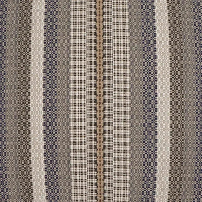 Lalam Stripes Blue Tan Taupe Large Throw Pillow Insert - LOOMLAN - D.V. Kap - Throw Pillows