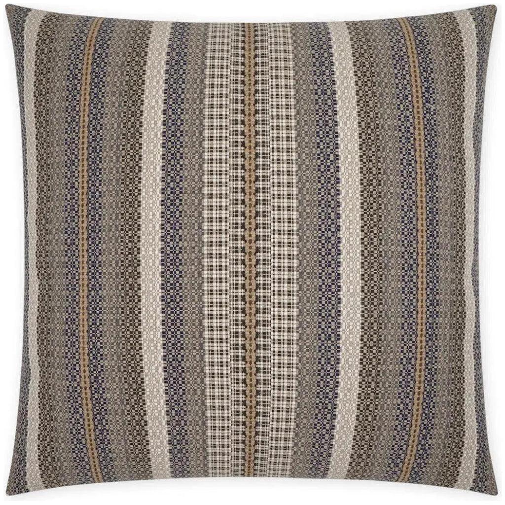 Lalam Stripes Blue Tan Taupe Large Throw Pillow Insert - LOOMLAN - D.V. Kap - Throw Pillows