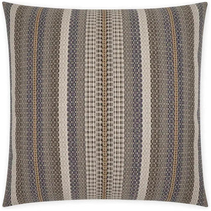 Lalam Stripes Blue Tan Taupe Large Throw Pillow Insert - LOOMLAN - D.V. Kap - Throw Pillows