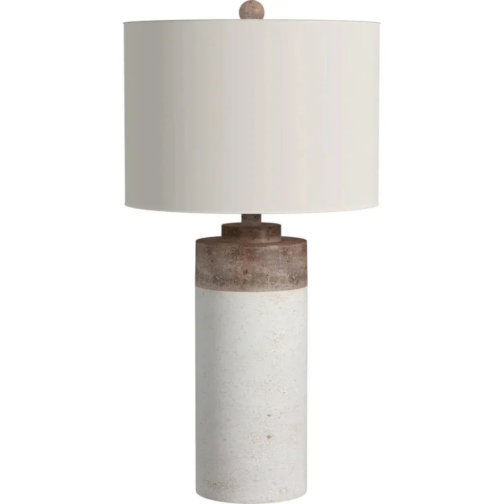 Lamar Cement White Table Lamp - LOOMLAN - Bassett Mirror - Table Lamps