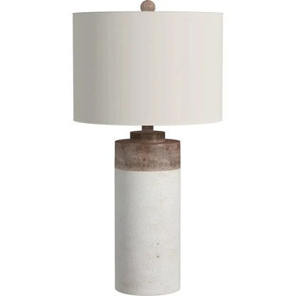Lamar Cement White Table Lamp - LOOMLAN - Bassett Mirror - Table Lamps