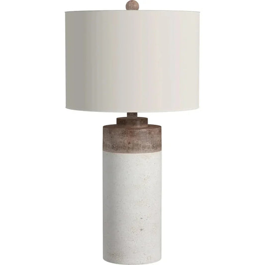 Lamar Cement White Table Lamp - LOOMLAN - Bassett Mirror - Table Lamps