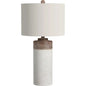 Lamar Cement White Table Lamp - LOOMLAN - Bassett Mirror - Table Lamps