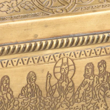 Lamb Sculpture Topped Decorative Brass Box - LOOMLAN - Wildwood - Boxes & Bowls