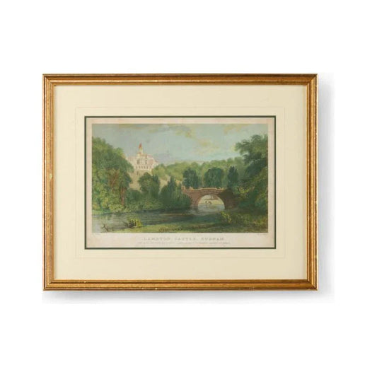 Lambton Castle Gold Framed Artwork-Framed Wall Art-Chelsea House-LOOMLAN