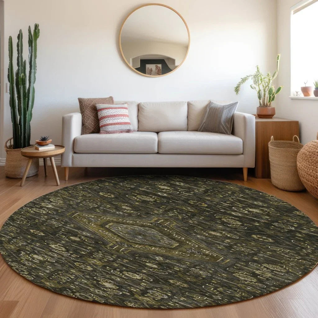 Lamoria Gray Washable Indoor - Outdoor Rug - LOOMLAN - LOOMLAN Rugs - Outdoor Rugs
