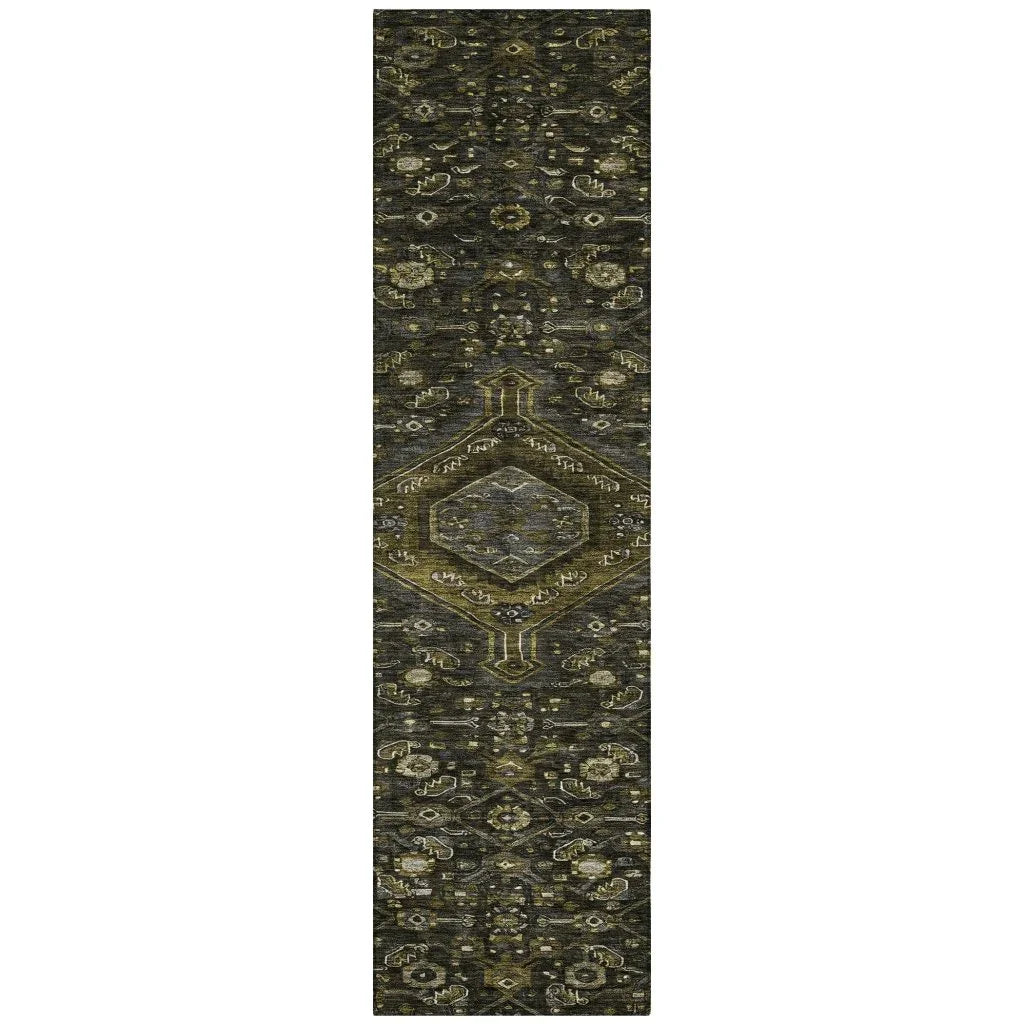Lamoria Gray Washable Indoor - Outdoor Rug - LOOMLAN - LOOMLAN Rugs - Outdoor Rugs