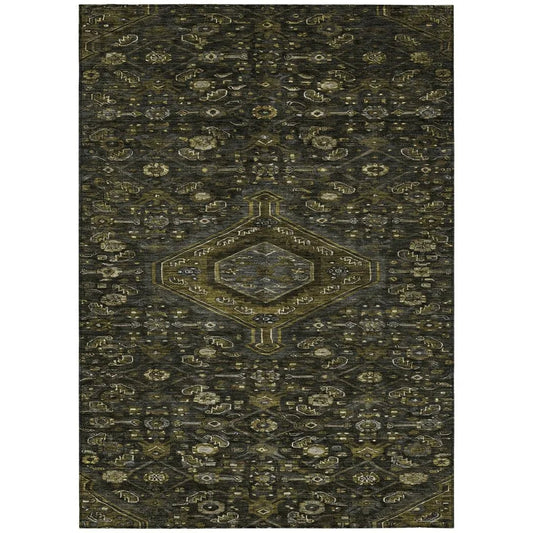 Lamoria Gray Washable Indoor - Outdoor Rug - LOOMLAN - LOOMLAN Rugs - Outdoor Rugs