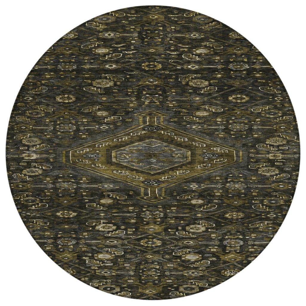 Lamoria Gray Washable Indoor - Outdoor Rug - LOOMLAN - LOOMLAN Rugs - Outdoor Rugs