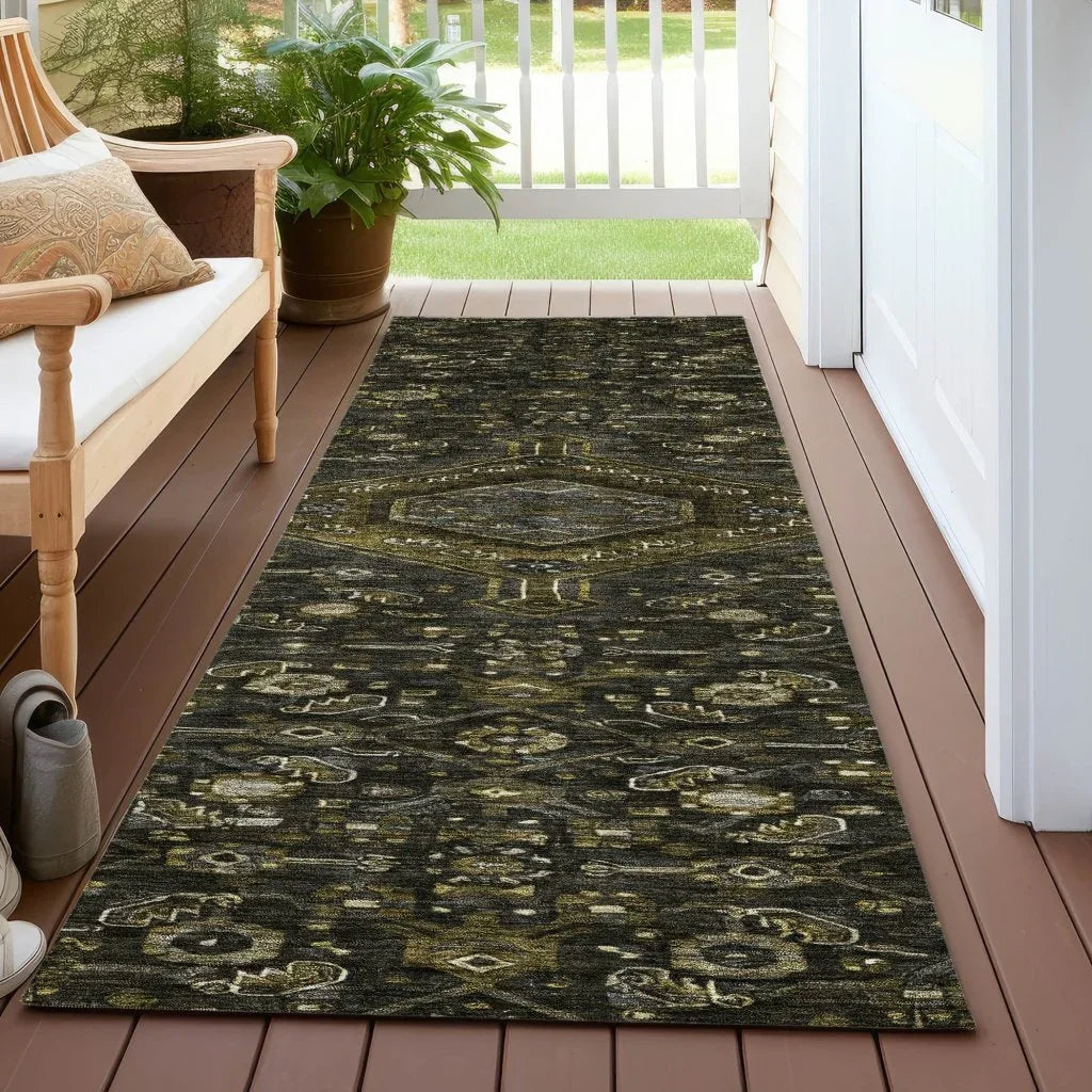 Lamoria Gray Washable Indoor - Outdoor Rug - LOOMLAN - LOOMLAN Rugs - Outdoor Rugs