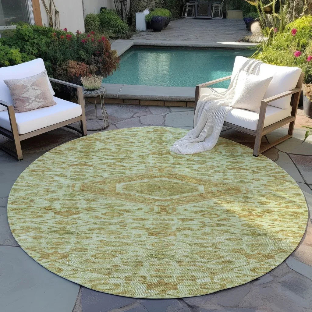 Lamoria Green Washable Indoor - Outdoor Rug - LOOMLAN - LOOMLAN Rugs - Outdoor Rugs