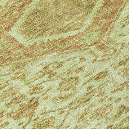 Lamoria Green Washable Indoor - Outdoor Rug - LOOMLAN - LOOMLAN Rugs - Outdoor Rugs