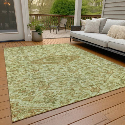 Lamoria Green Washable Indoor - Outdoor Rug - LOOMLAN - LOOMLAN Rugs - Outdoor Rugs