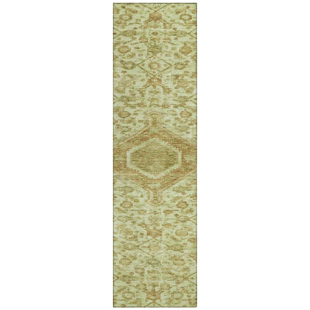 Lamoria Green Washable Indoor - Outdoor Rug - LOOMLAN - LOOMLAN Rugs - Outdoor Rugs