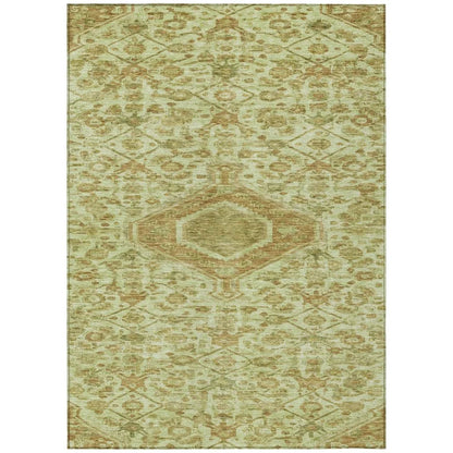 Lamoria Green Washable Indoor - Outdoor Rug - LOOMLAN - LOOMLAN Rugs - Outdoor Rugs