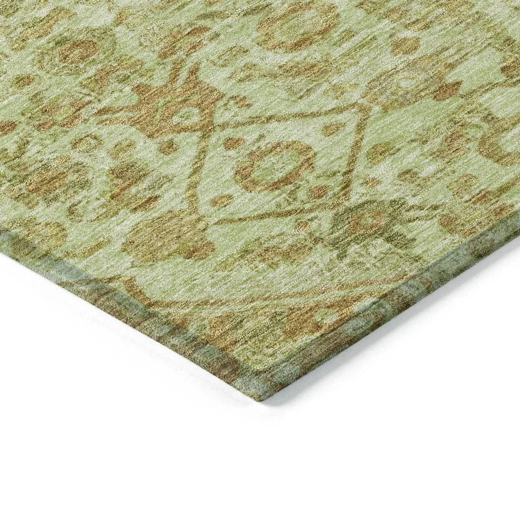 Lamoria Green Washable Indoor - Outdoor Rug - LOOMLAN - LOOMLAN Rugs - Outdoor Rugs