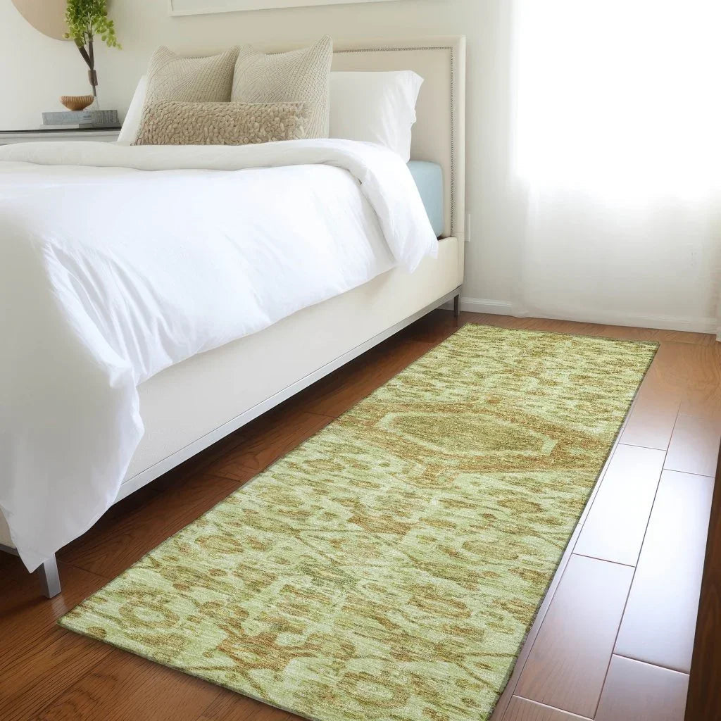 Lamoria Green Washable Indoor - Outdoor Rug - LOOMLAN - LOOMLAN Rugs - Outdoor Rugs