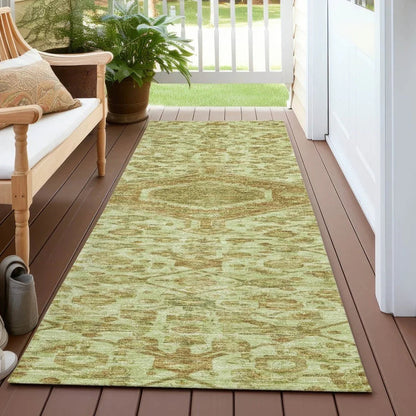 Lamoria Green Washable Indoor - Outdoor Rug - LOOMLAN - LOOMLAN Rugs - Outdoor Rugs