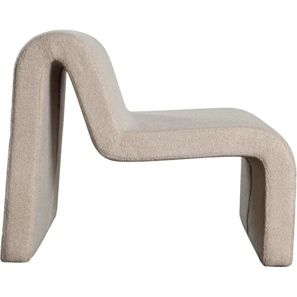 Lana Camel Looped Shearling Accent Chair - LOOMLAN - Diamond Sofa - Accent Chairs