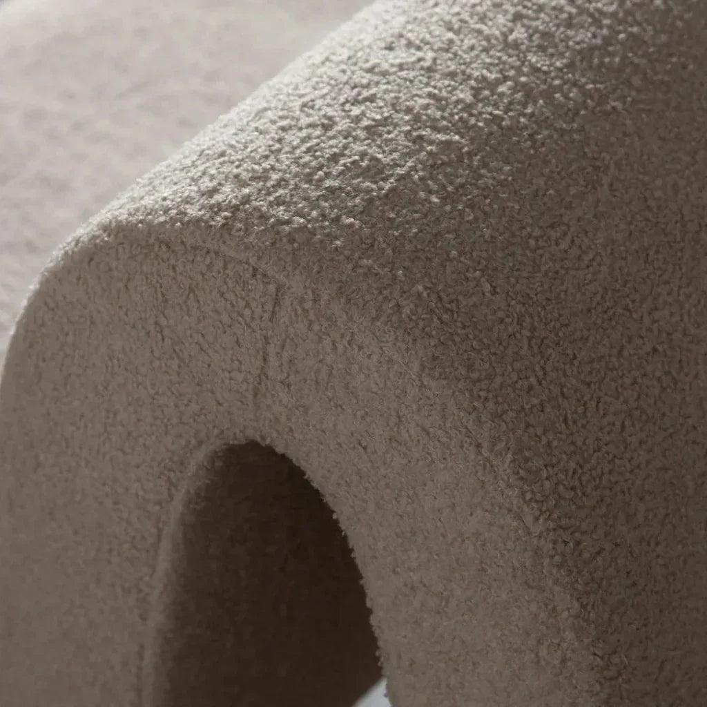 Lana Camel Looped Shearling Accent Chair - LOOMLAN - Diamond Sofa - Accent Chairs