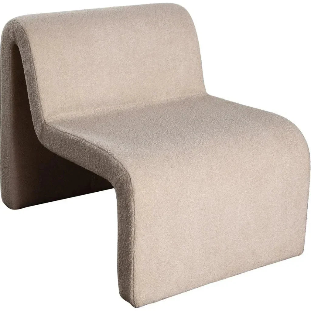 Lana Camel Looped Shearling Accent Chair - LOOMLAN - Diamond Sofa - Accent Chairs