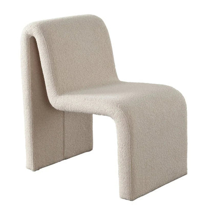 Lana Camel Looped Shearling Fabric Dining Chair - LOOMLAN - Diamond Sofa - Dining Chairs