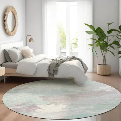 Lanariyah Blue Washable Indoor - Outdoor Rug - LOOMLAN - LOOMLAN Rugs - Outdoor Rugs