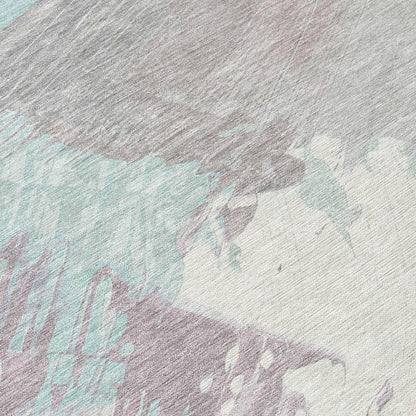 Lanariyah Blue Washable Indoor - Outdoor Rug - LOOMLAN - LOOMLAN Rugs - Outdoor Rugs