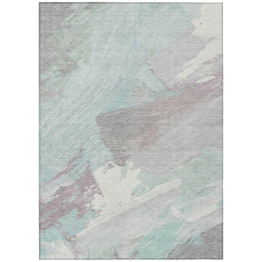 Lanariyah Blue Washable Indoor - Outdoor Rug - LOOMLAN - LOOMLAN Rugs - Outdoor Rugs
