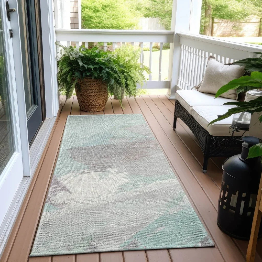 Lanariyah Blue Washable Indoor - Outdoor Rug - LOOMLAN - LOOMLAN Rugs - Outdoor Rugs