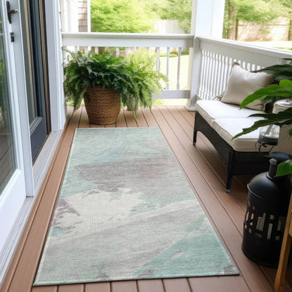 Lanariyah Blue Washable Indoor - Outdoor Rug - LOOMLAN - LOOMLAN Rugs - Outdoor Rugs
