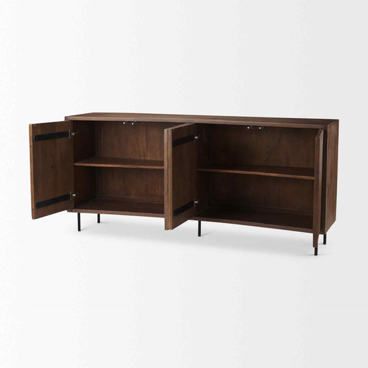 Lance Solid Wooden Brown Sideboard