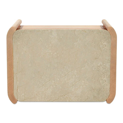 Lane Natural Italian Marble Top Nightstand - LOOMLAN - Moe's Home - Nightstands
