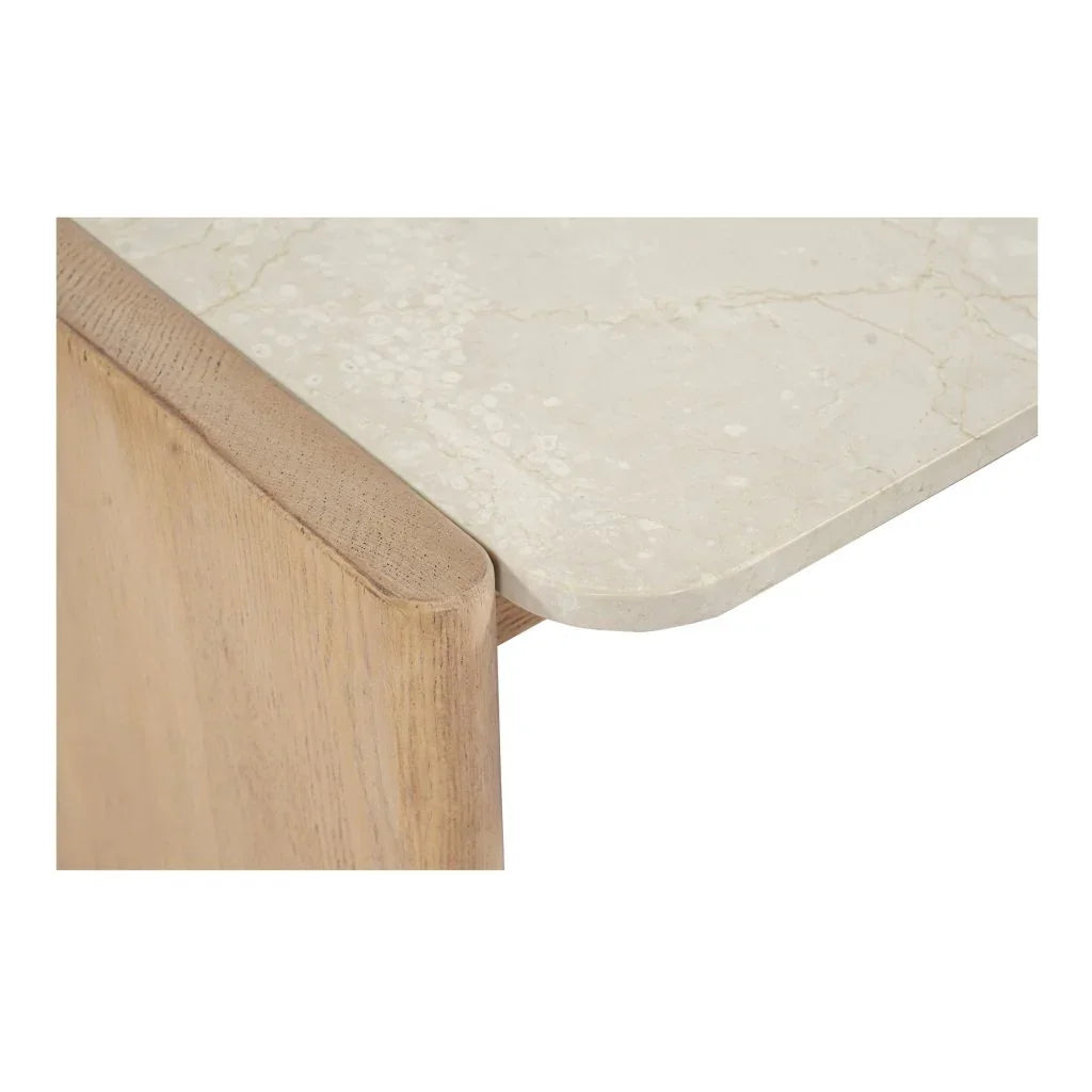 Lane Natural Oak With Marble Top Coffee Table - LOOMLAN - Moe's Home - Coffee Tables