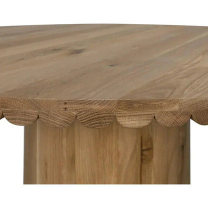 Lane Natural Wood Round Dining Table-Dining Tables-Noir-LOOMLAN