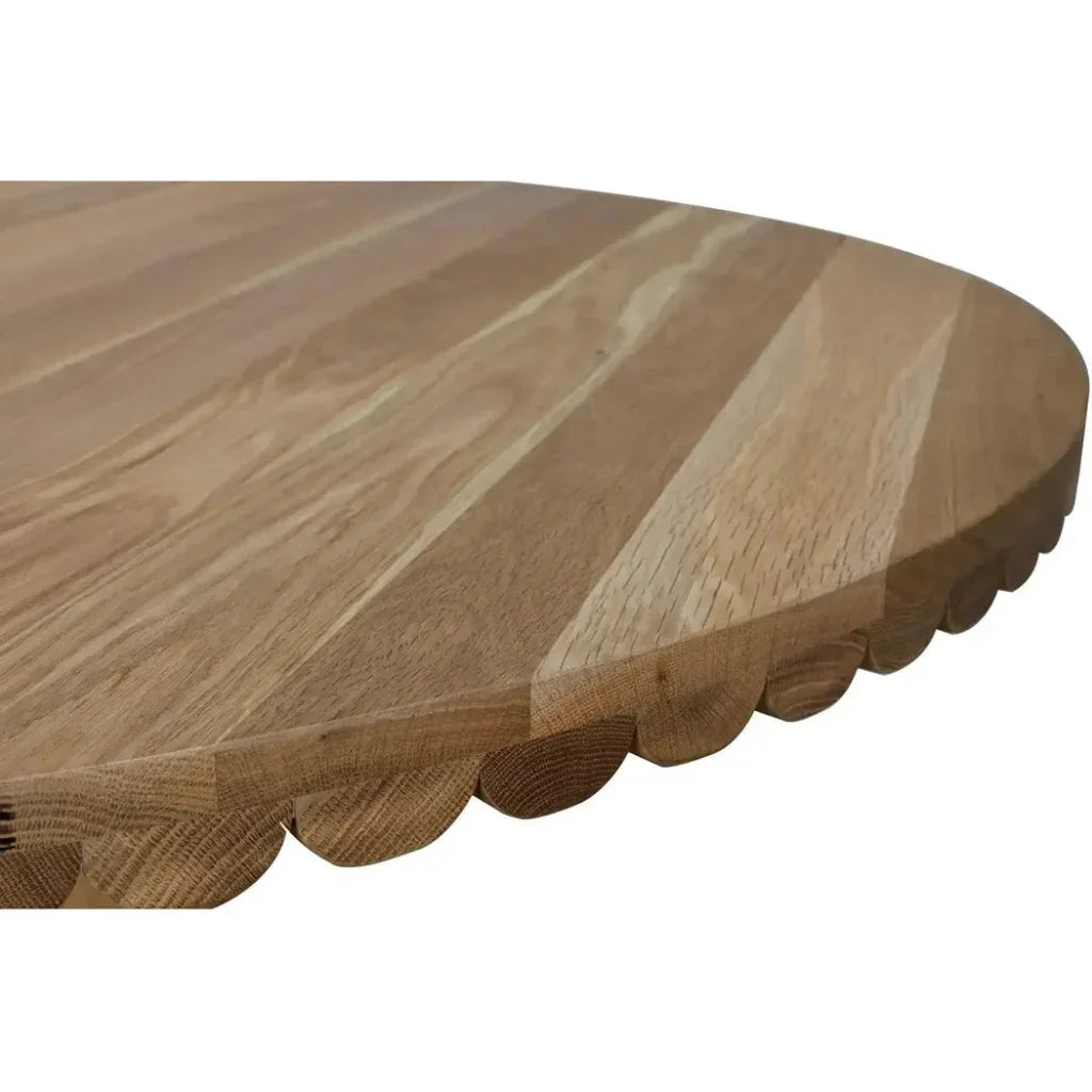 Lane Natural Wood Round Dining Table-Dining Tables-Noir-LOOMLAN