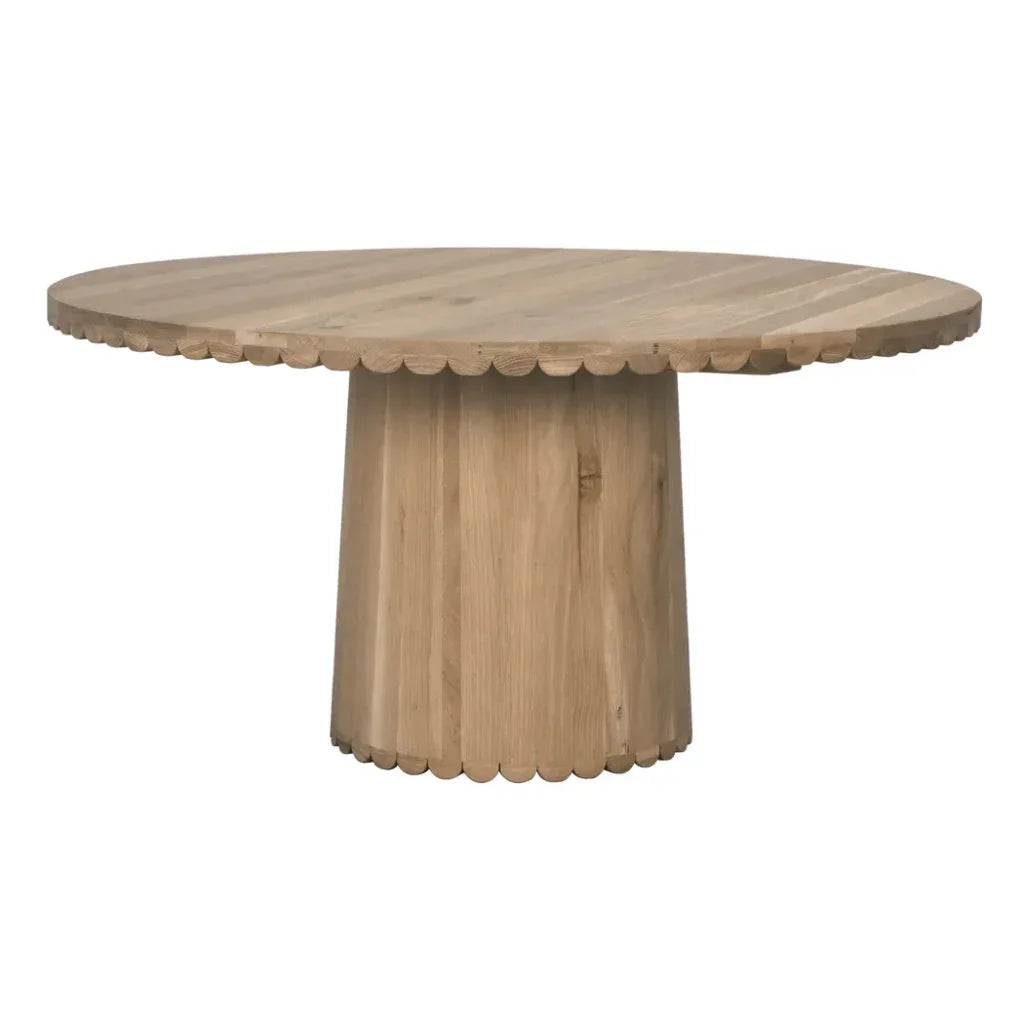 Lane Natural Wood Round Dining Table-Dining Tables-Noir-LOOMLAN
