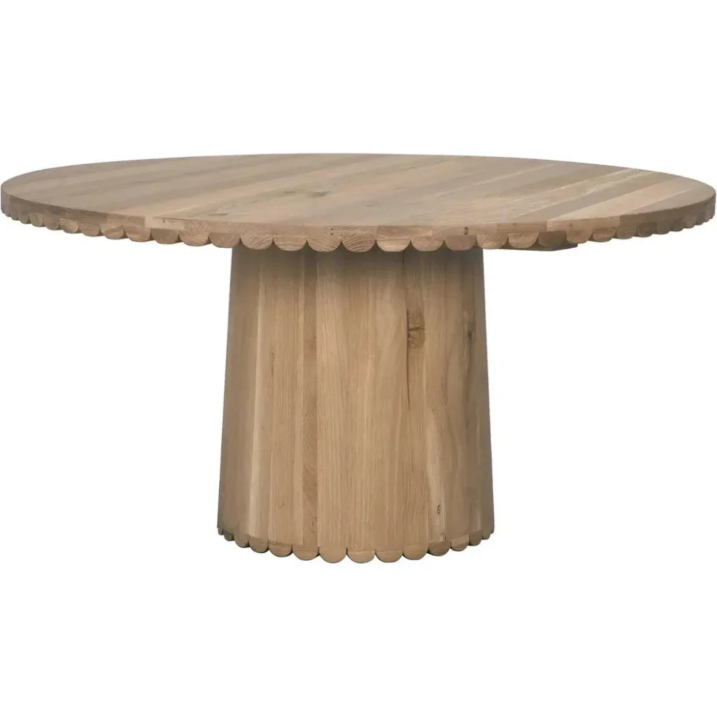 Lane Natural Wood Round Dining Table-Dining Tables-Noir-LOOMLAN