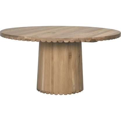 Lane Natural Wood Round Dining Table-Dining Tables-Noir-LOOMLAN