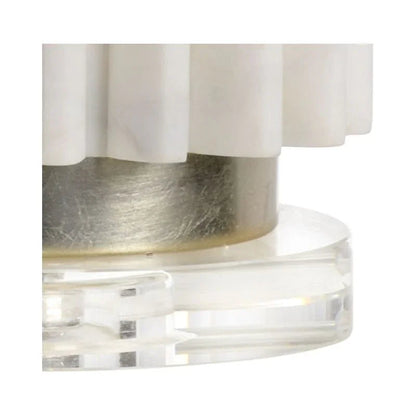 Langdon White Faux Stone Table Lamp - LOOMLAN - Wildwood - Table Lamps