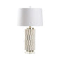 Langdon White Faux Stone Table Lamp - LOOMLAN - Wildwood - Table Lamps