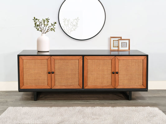 Langford Four Doors Black Sideboard