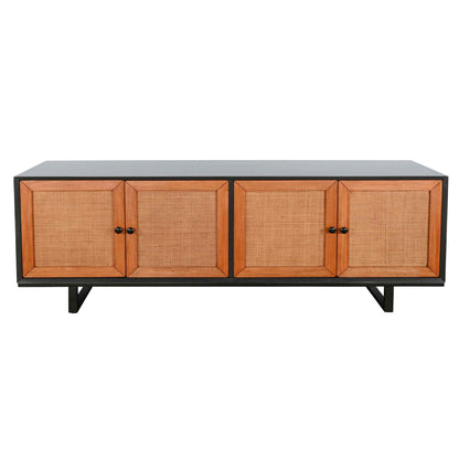 Langford Four Doors Black Sideboard