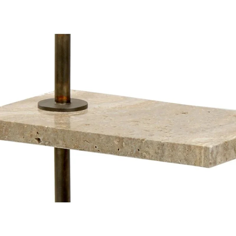 Langston II Marble Tabletop Floor Lamp-Floor Lamps-Wildwood-LOOMLAN