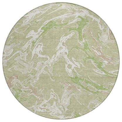 Lani Aloe Washable Indoor-Outdoor Rug-Outdoor Rugs-LOOMLAN Rugs-8' x 8'-LOOMLAN