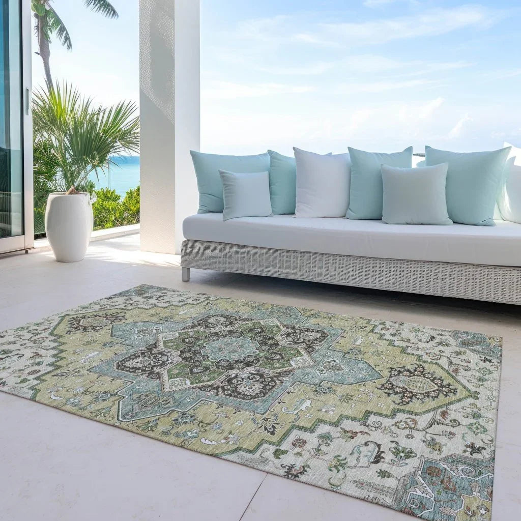 Lani Beige Washable Indoor-Outdoor Rug-Outdoor Rugs-LOOMLAN Rugs-LOOMLAN