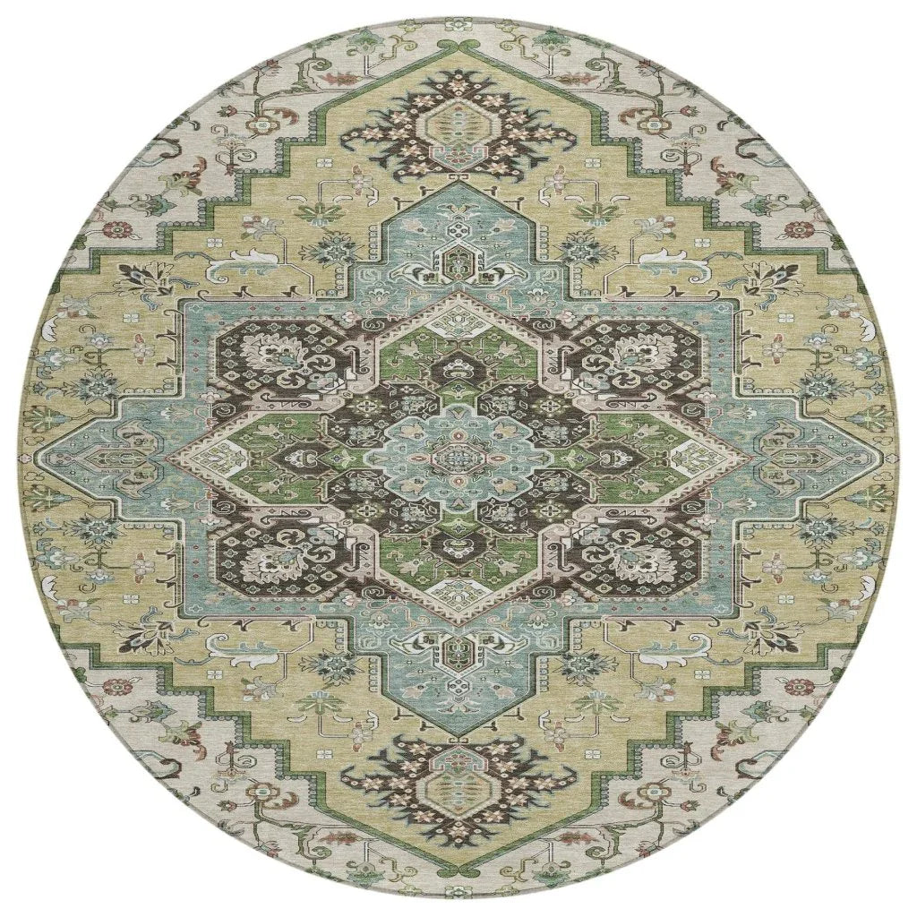 Lani Beige Washable Indoor-Outdoor Rug-Outdoor Rugs-LOOMLAN Rugs-8' x 8'-LOOMLAN