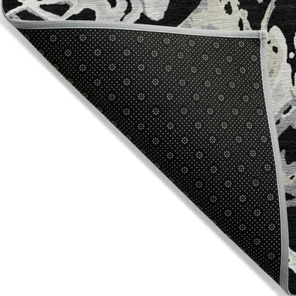 Lani Black Washable Indoor-Outdoor Rug-Outdoor Rugs-LOOMLAN Rugs-LOOMLAN