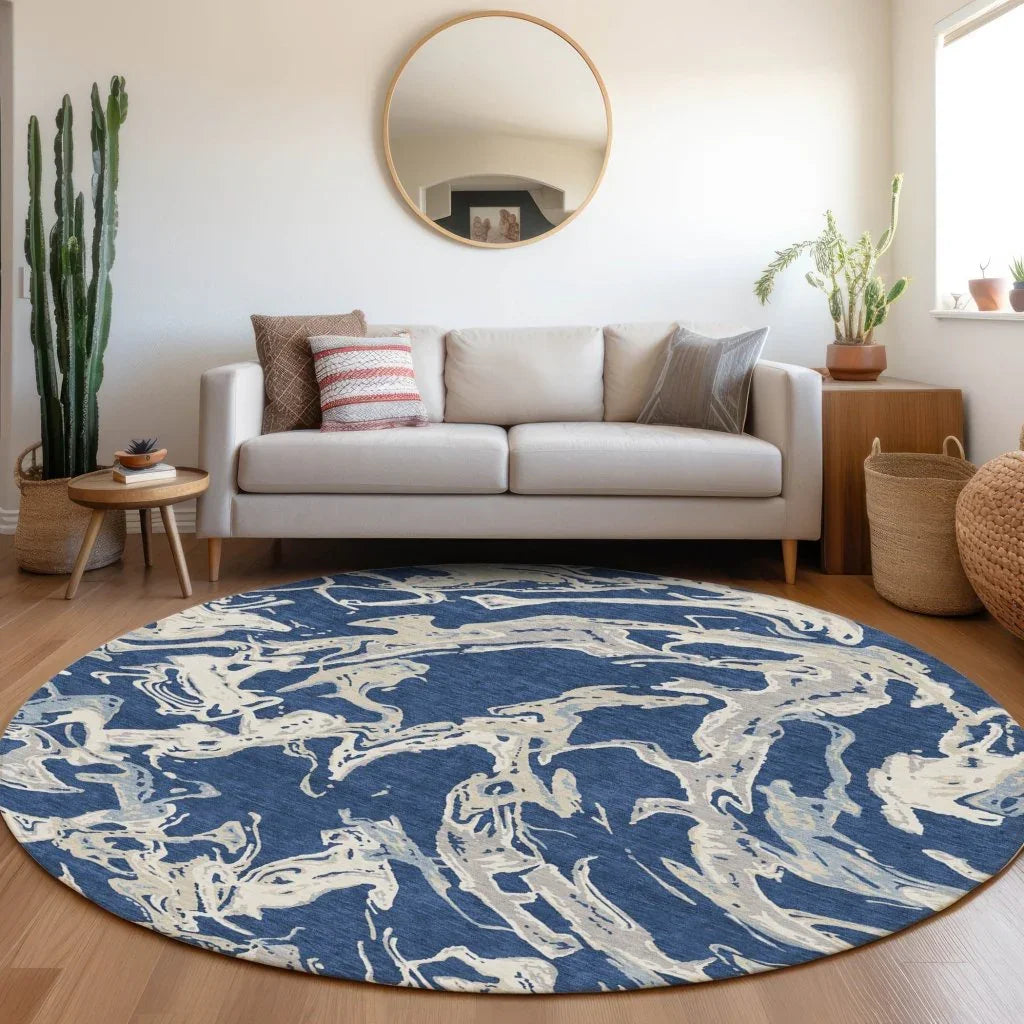 Lani Blue Washable Indoor-Outdoor Rug-Outdoor Rugs-LOOMLAN Rugs-LOOMLAN