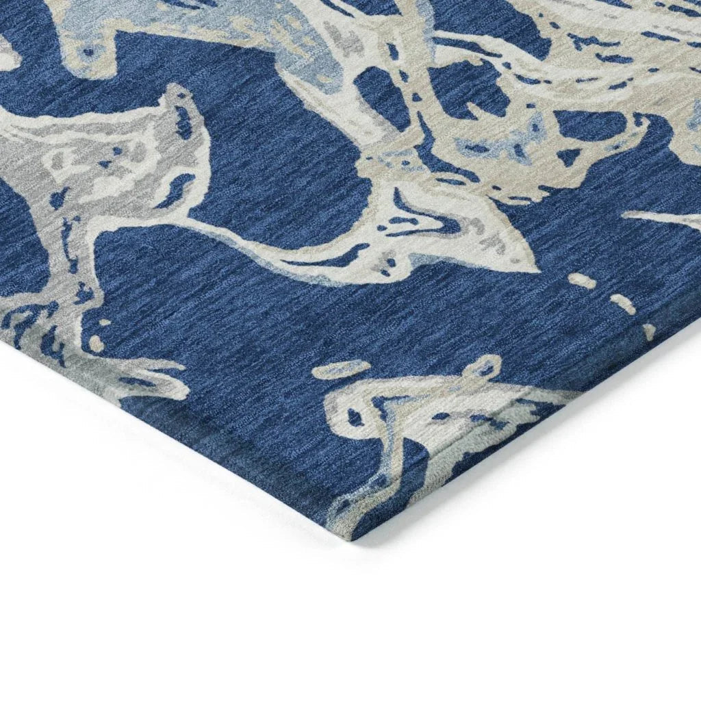 Lani Blue Washable Indoor-Outdoor Rug-Outdoor Rugs-LOOMLAN Rugs-LOOMLAN